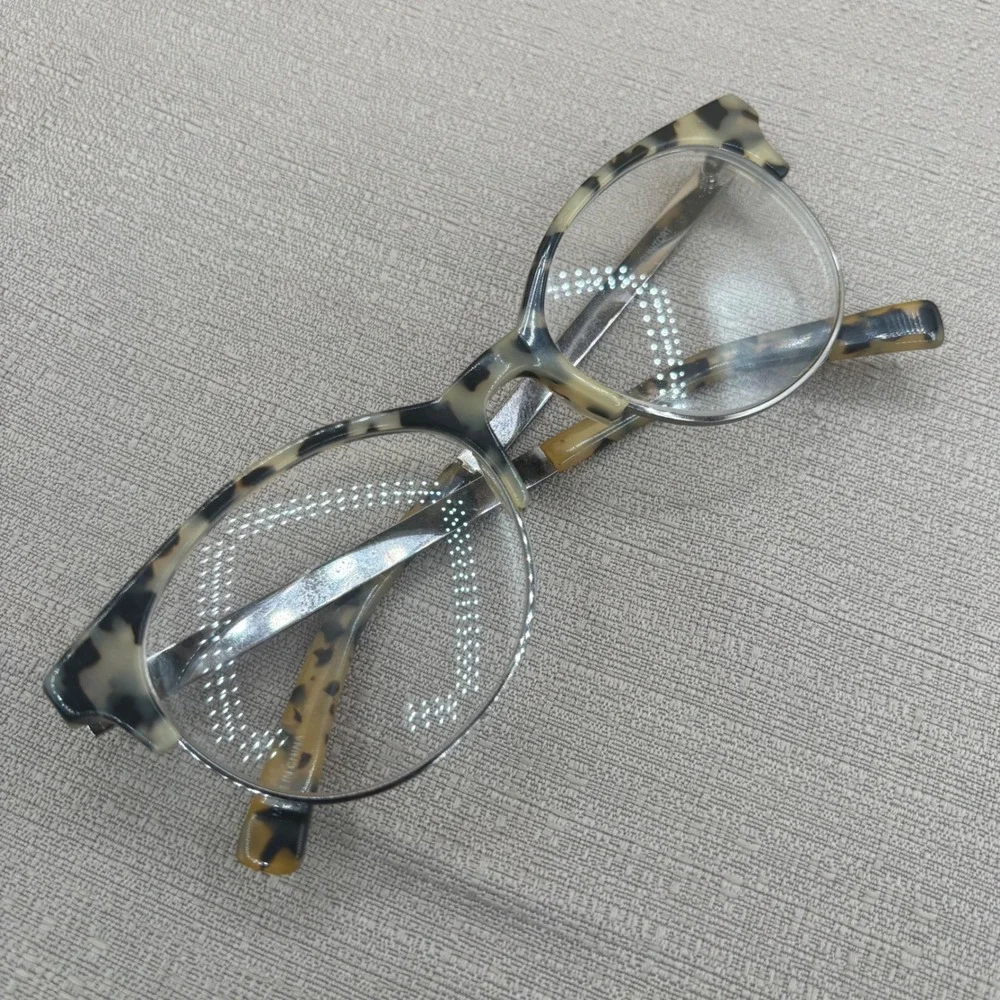 Georgina C5 Cat Eye Eyeglasses Gunmetal Tortoiseshell 51-18-135 Semi-Rimless
